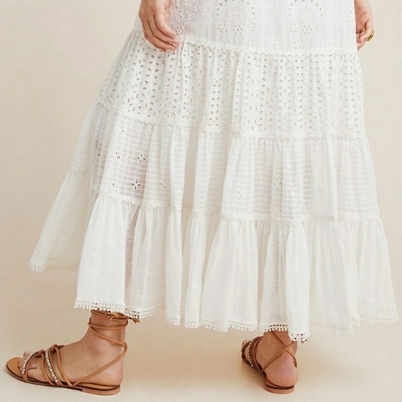 Anthropologie Payal Jain Fallon Eyelet Maxi Dress in White - Picture 5 of 13